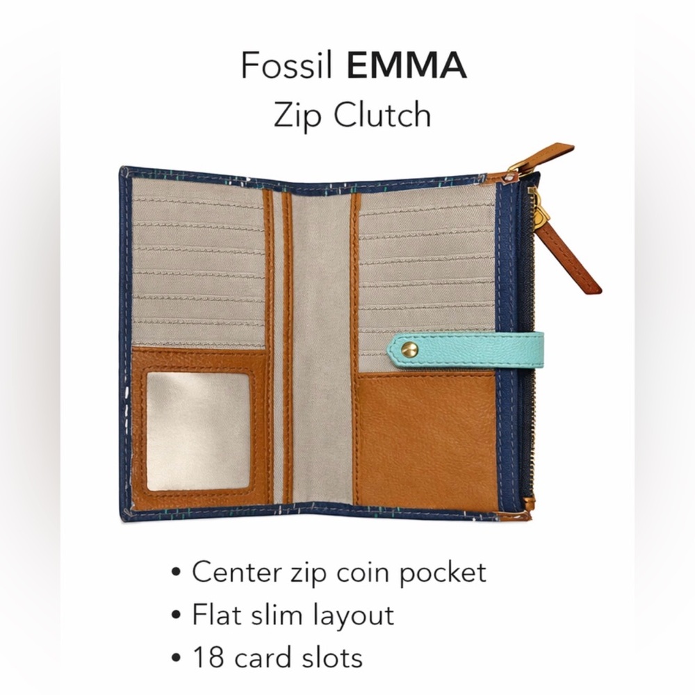FOSSIL || Emma Zip Wallet - Picture 2 of 16